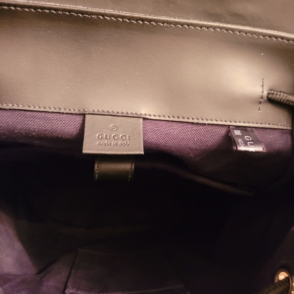 GUCCI Black/Grey Supreme Canvas Backpack- available in store $2,250 + tax - Picture 8 of 13